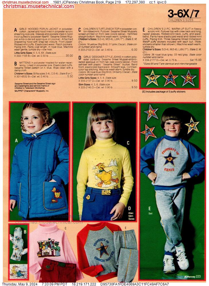 1981 JCPenney Christmas Book, Page 219