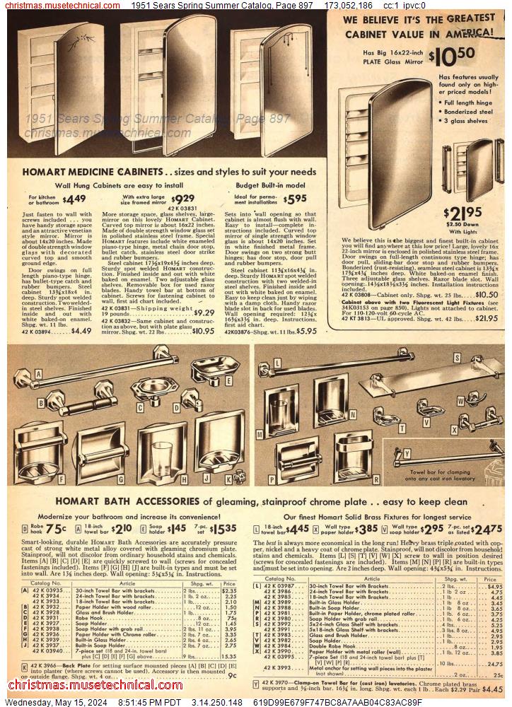 1951 Sears Spring Summer Catalog, Page 897