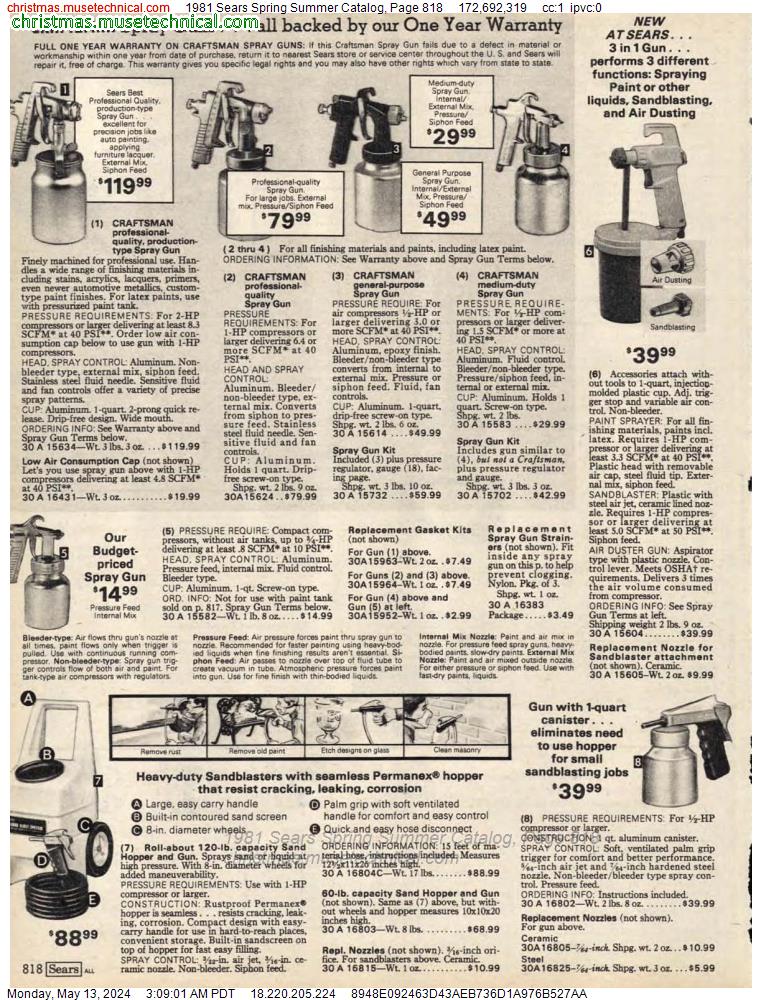 1981 Sears Spring Summer Catalog, Page 818