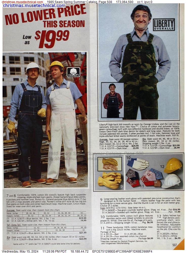 1985 Sears Spring Summer Catalog, Page 508