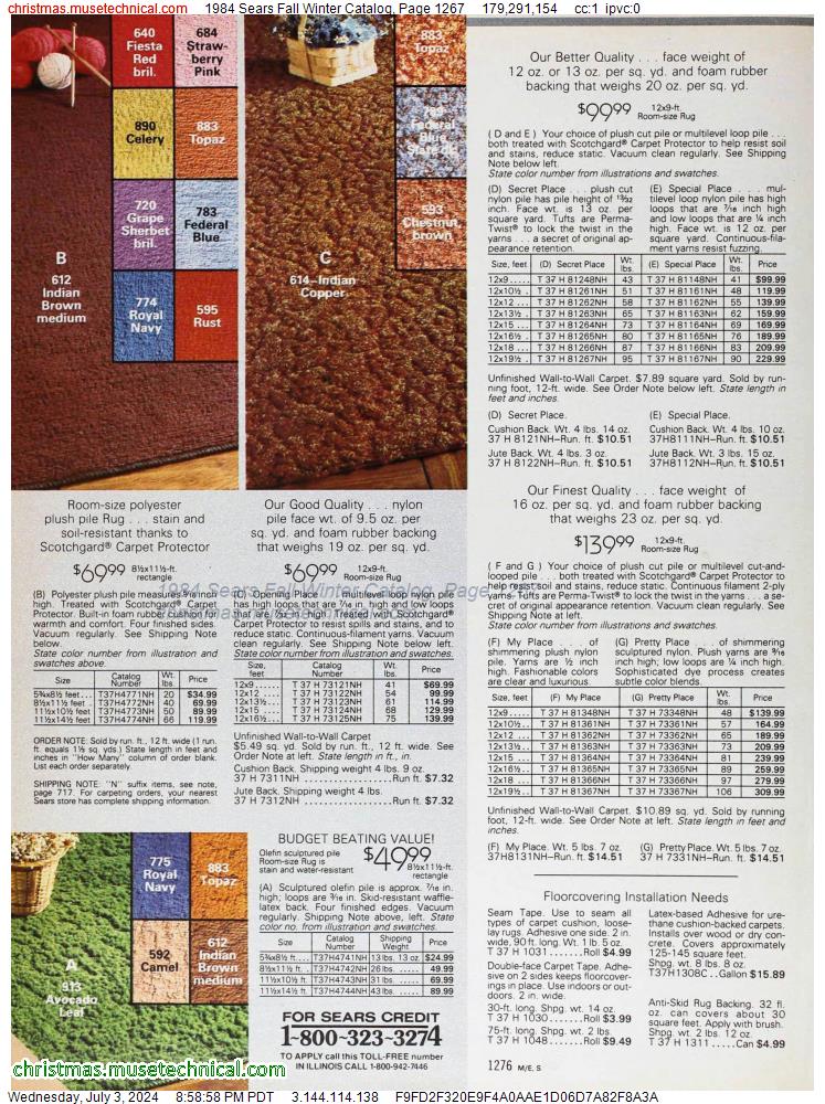 1984 Sears Fall Winter Catalog, Page 1267