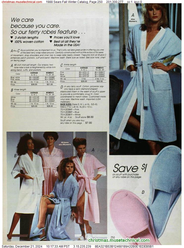 1988 Sears Fall Winter Catalog, Page 250