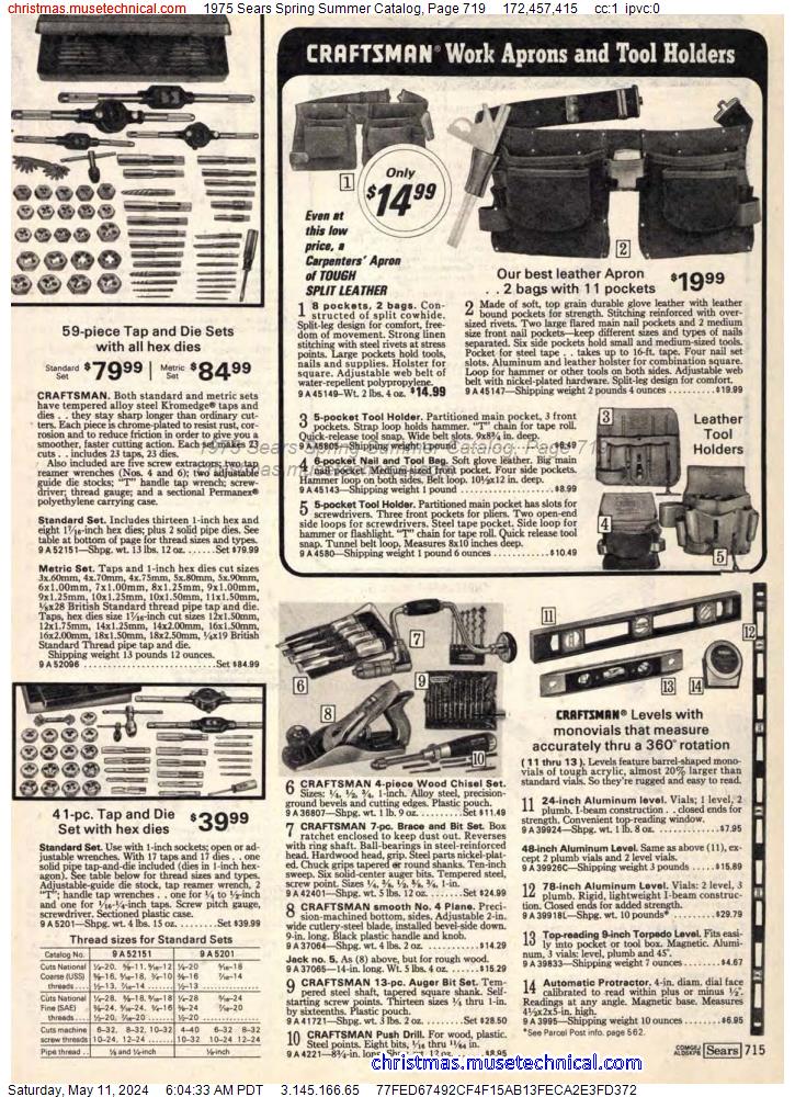 1975 Sears Spring Summer Catalog, Page 719