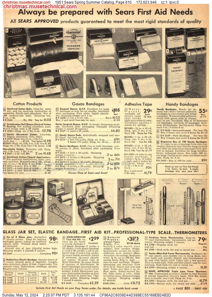 1951 Sears Spring Summer Catalog, Page 810
