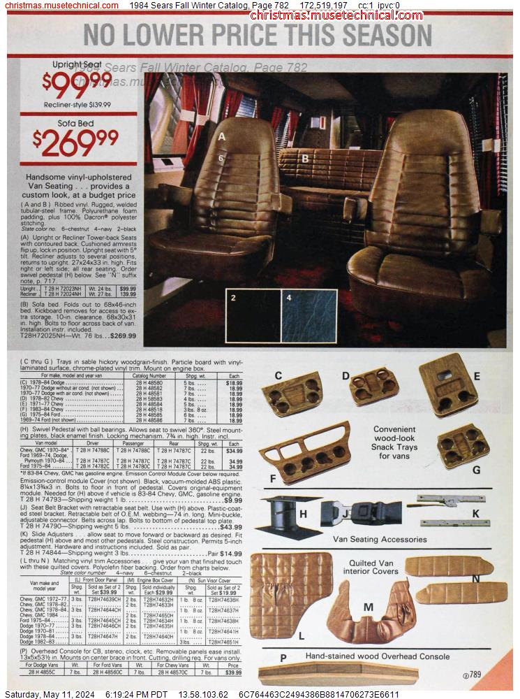 1984 Sears Fall Winter Catalog, Page 782