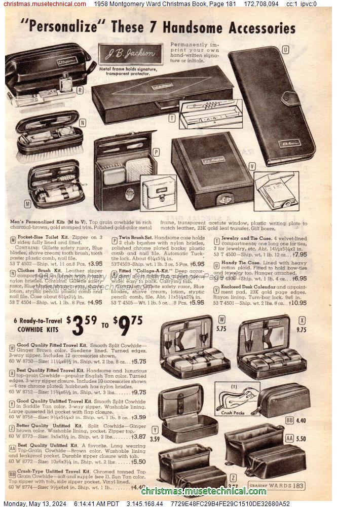 1958 Montgomery Ward Christmas Book, Page 181