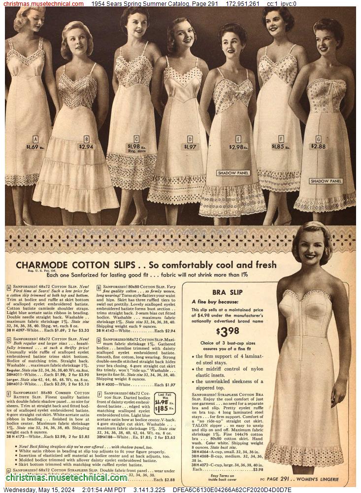 1954 Sears Spring Summer Catalog, Page 291