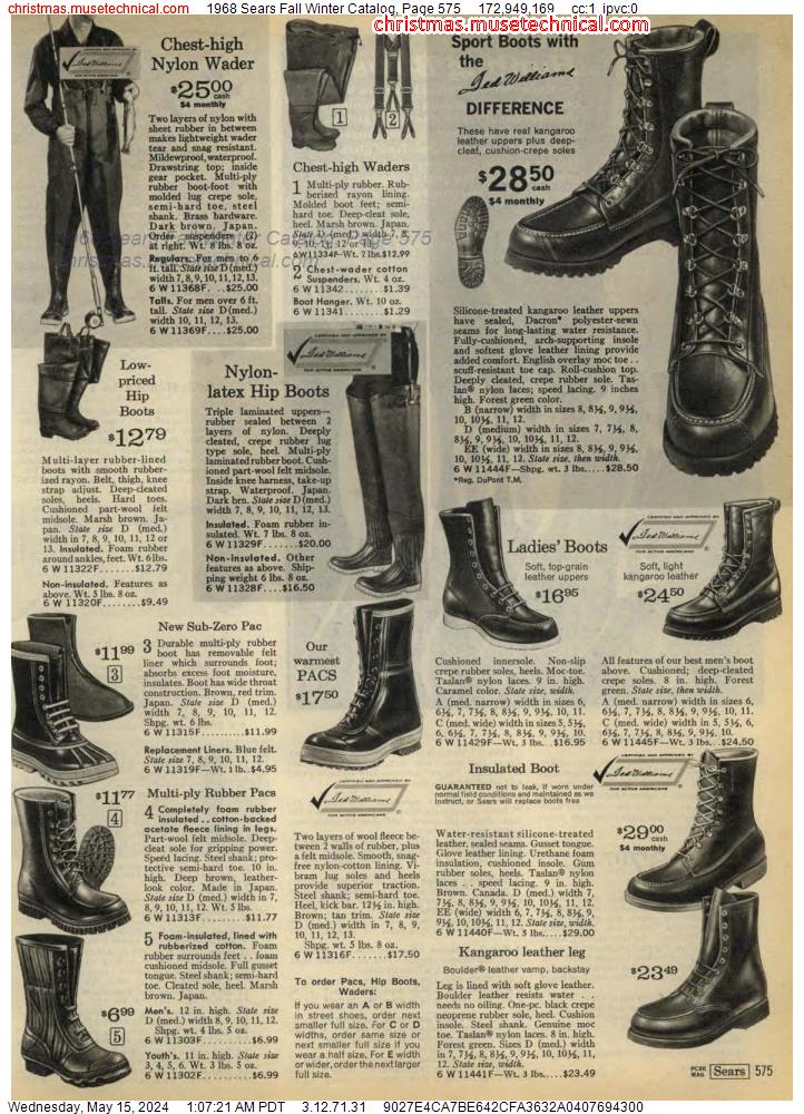 1968 Sears Fall Winter Catalog, Page 575