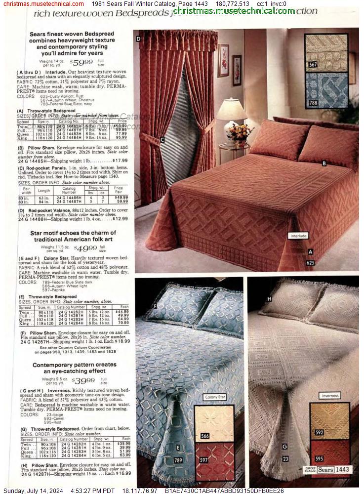 1981 Sears Fall Winter Catalog, Page 1443
