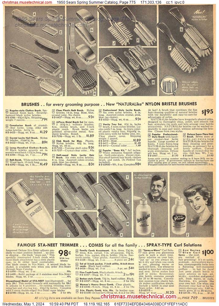 1950 Sears Spring Summer Catalog, Page 775