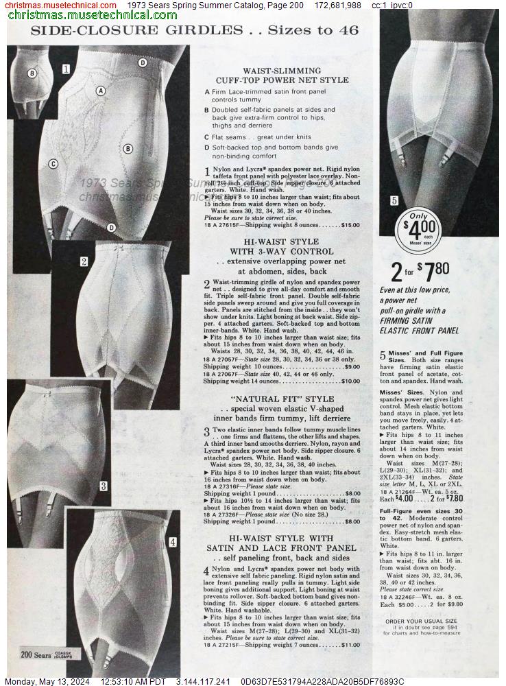 1973 Sears Spring Summer Catalog, Page 200