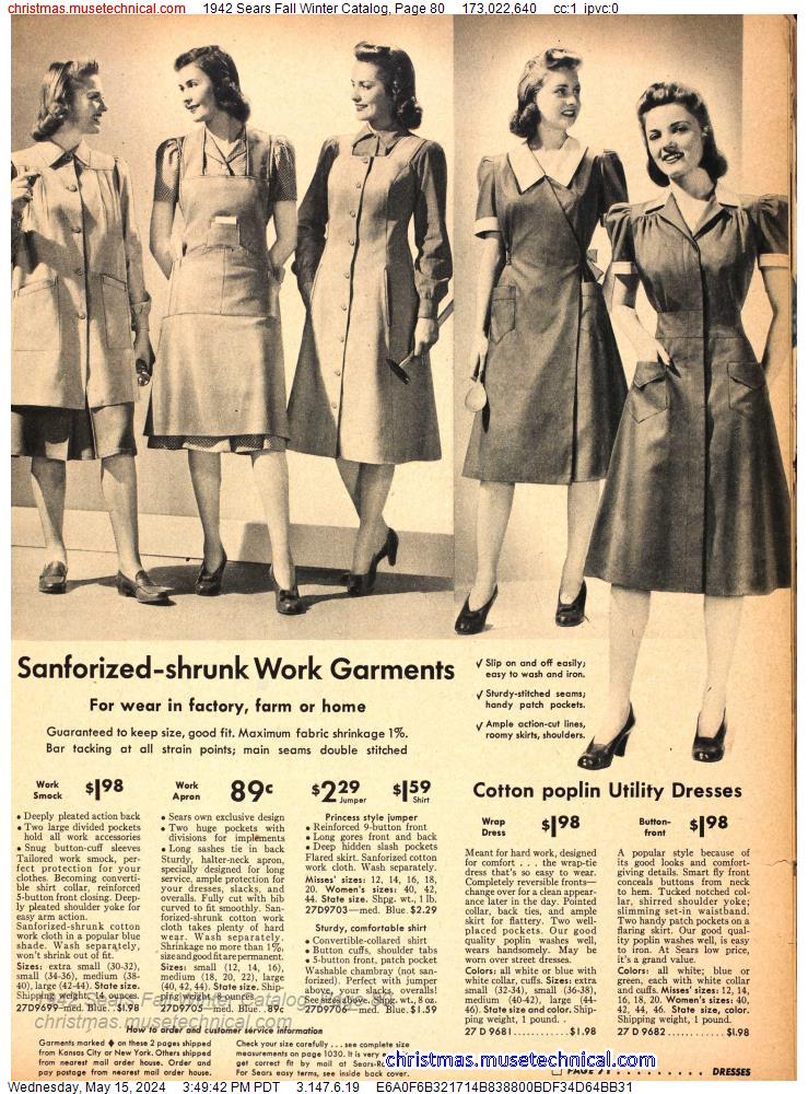 1942 Sears Fall Winter Catalog, Page 80