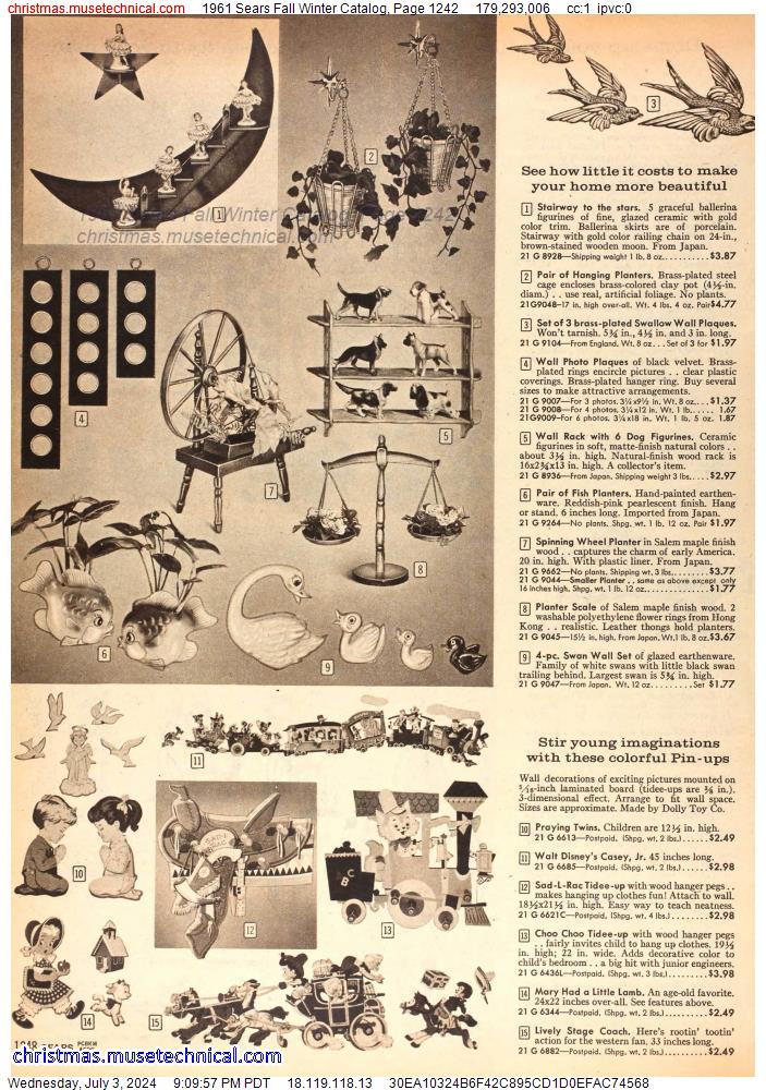 1961 Sears Fall Winter Catalog, Page 1242