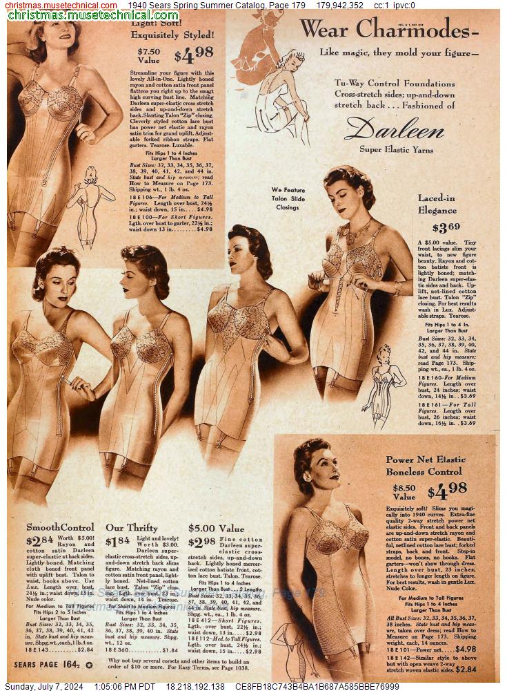 1940 Sears Spring Summer Catalog, Page 179