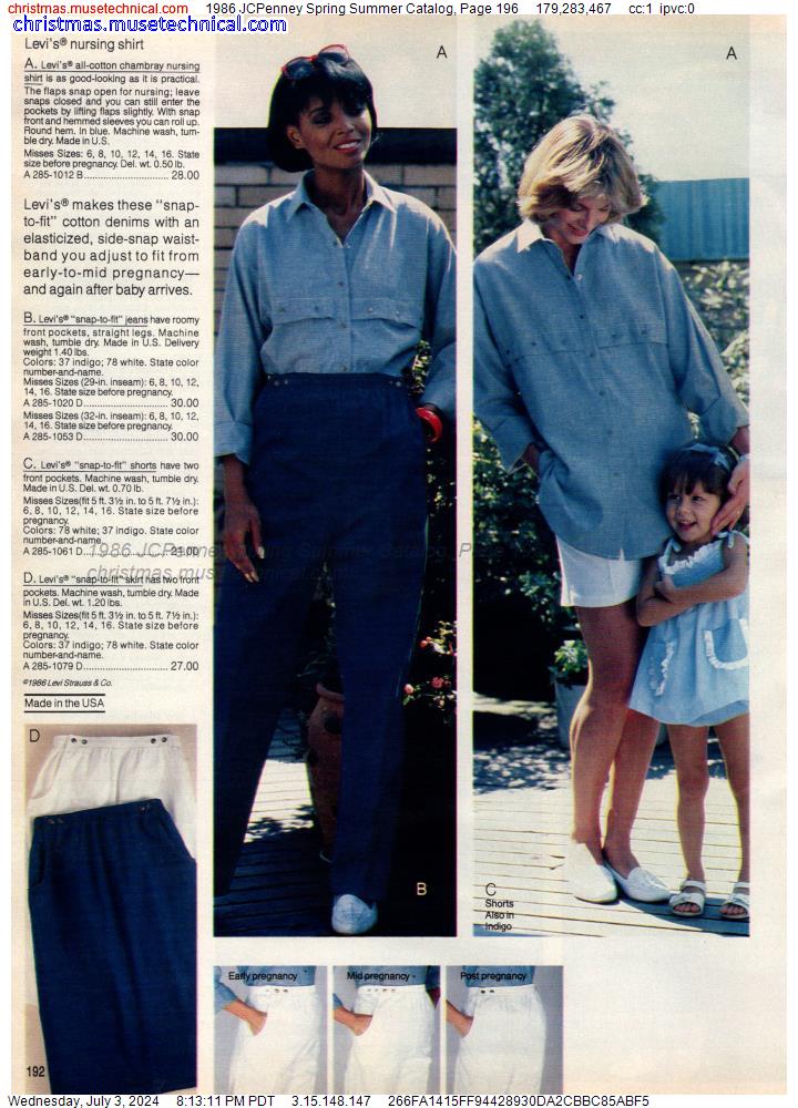1986 JCPenney Spring Summer Catalog, Page 196
