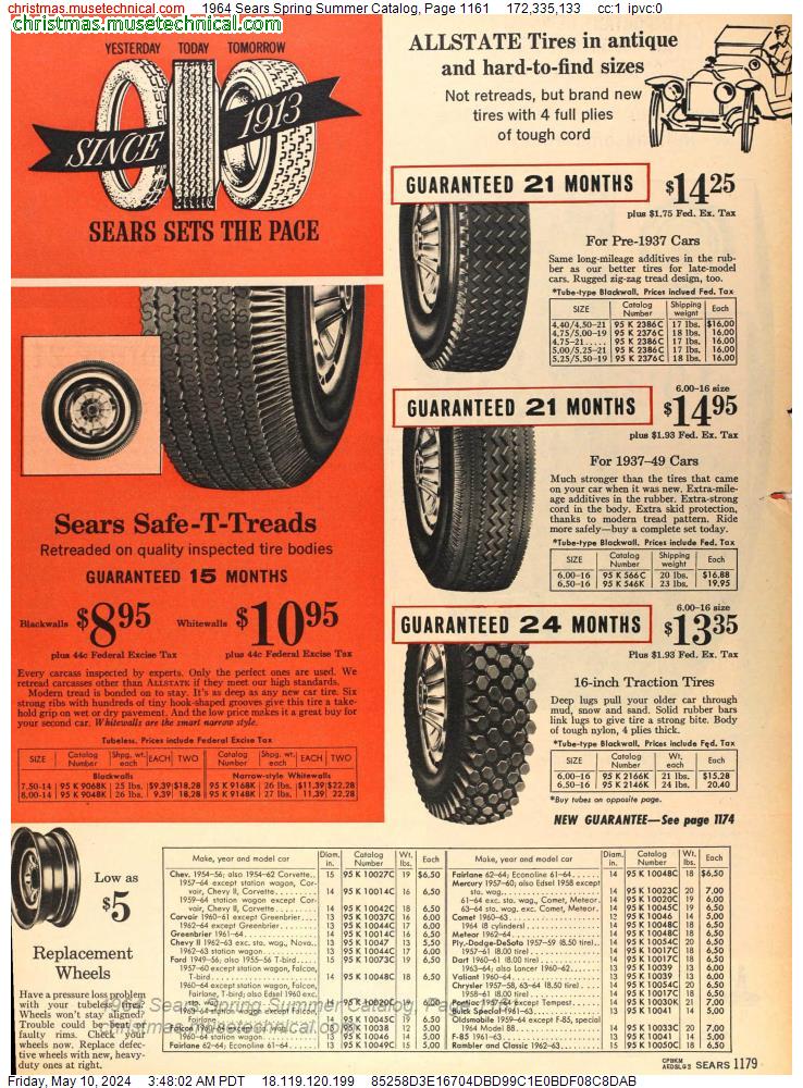 1964 Sears Spring Summer Catalog, Page 1161