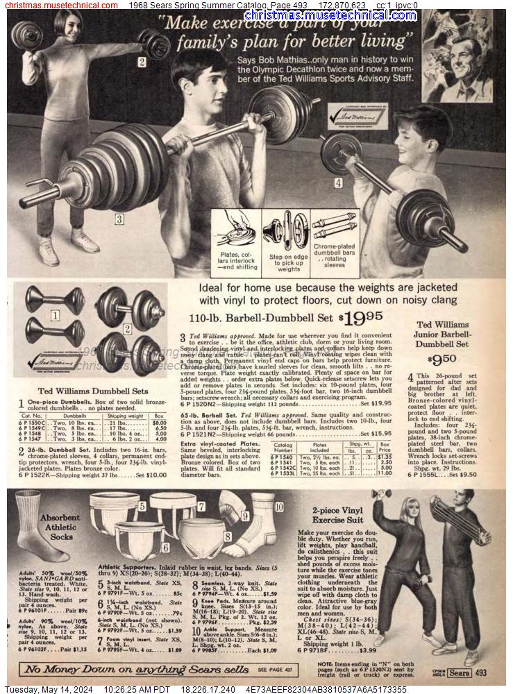 1968 Sears Spring Summer Catalog, Page 493