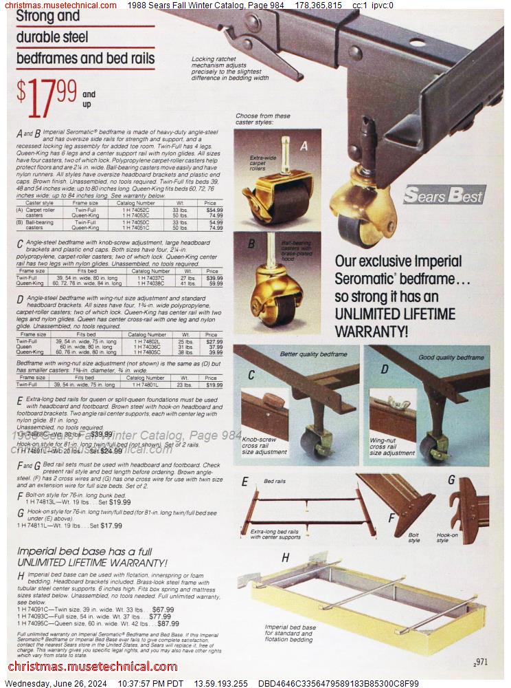 1988 Sears Fall Winter Catalog, Page 984