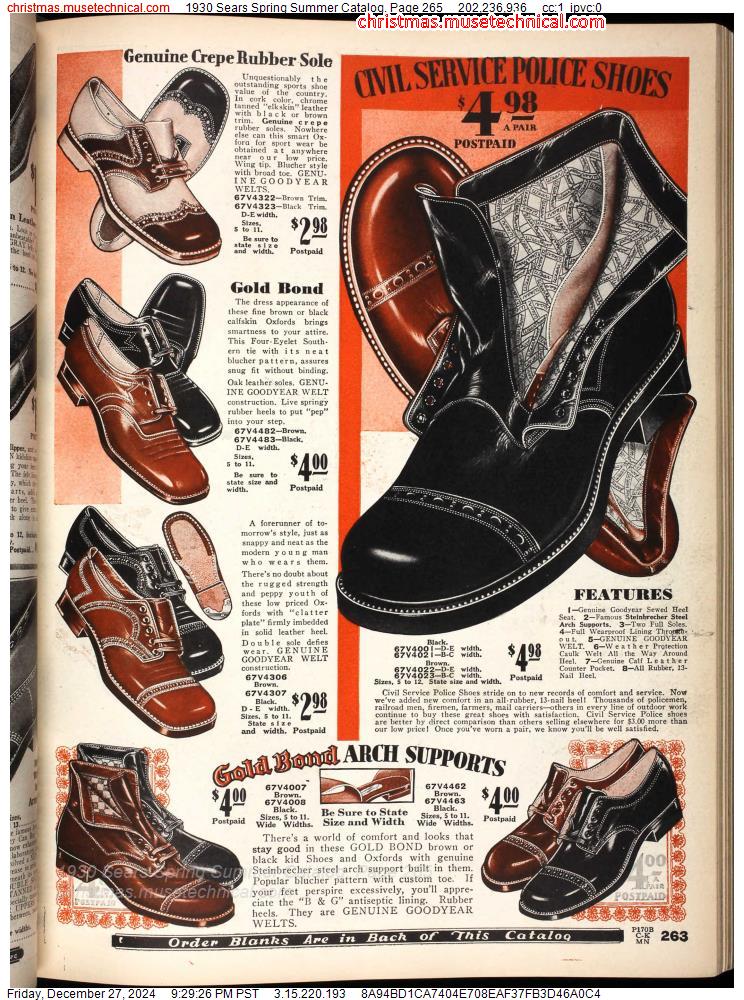 1930 Sears Spring Summer Catalog, Page 265