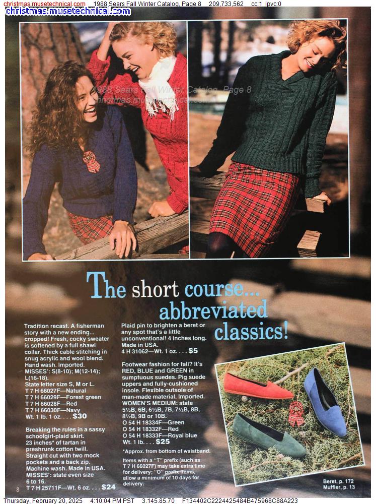 1988 Sears Fall Winter Catalog, Page 8