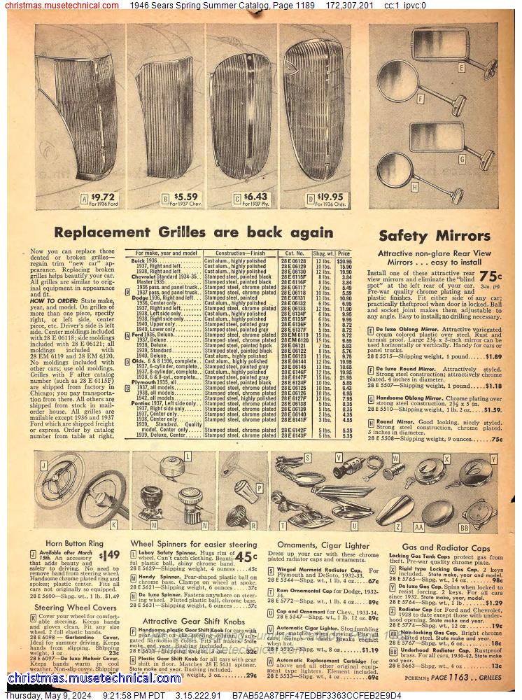 1946 Sears Spring Summer Catalog, Page 1189