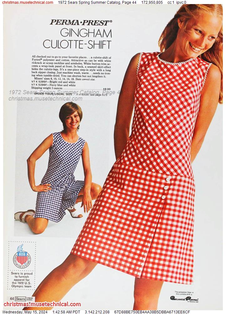 1972 Sears Spring Summer Catalog, Page 44