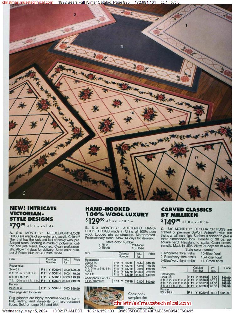 1992 Sears Fall Winter Catalog, Page 985