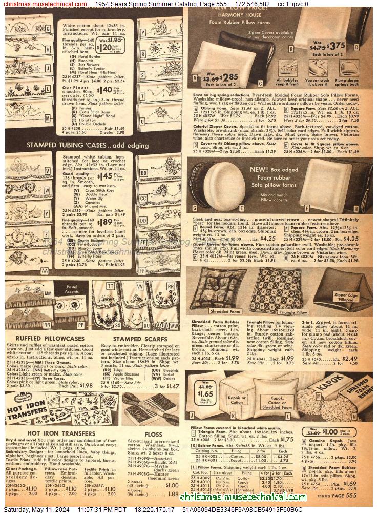 1954 Sears Spring Summer Catalog, Page 555