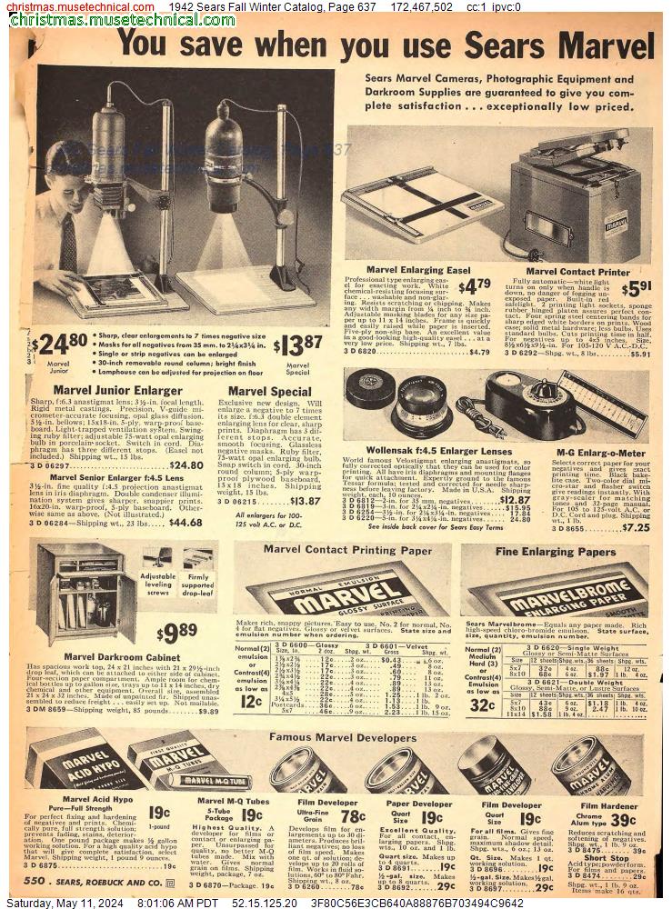 1942 Sears Fall Winter Catalog, Page 637