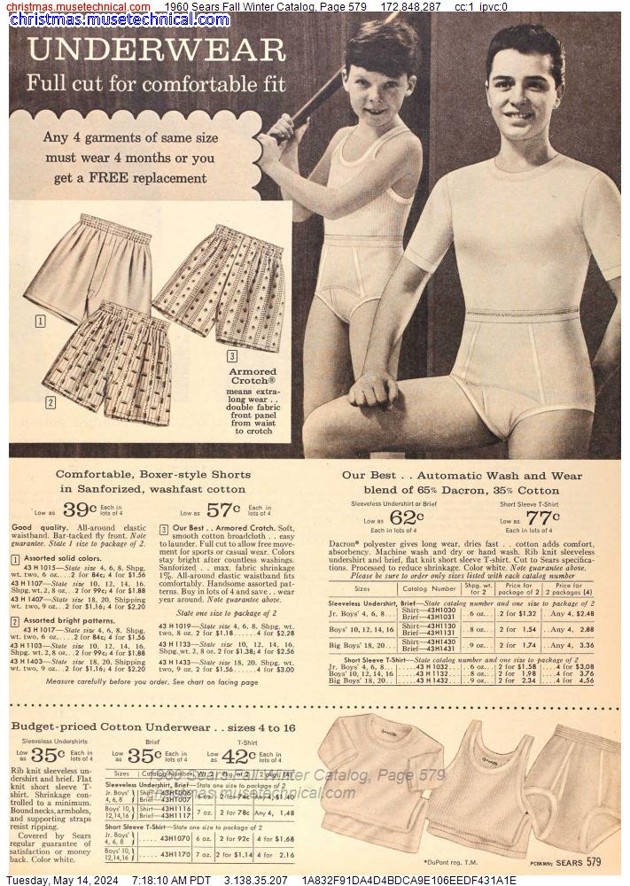 1960 Sears Fall Winter Catalog, Page 579