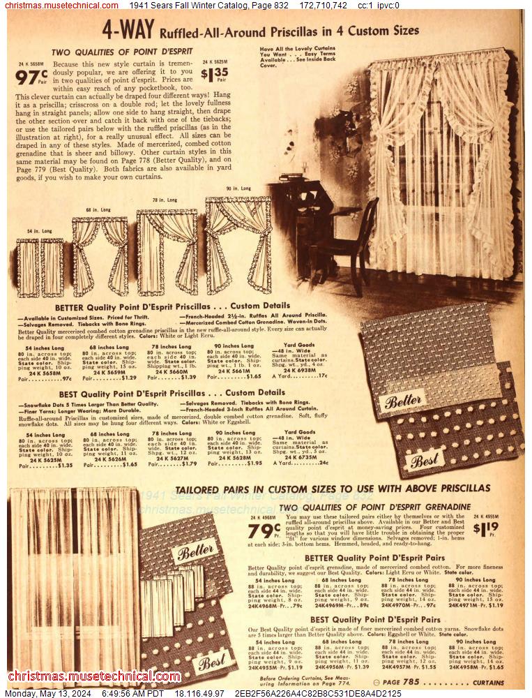 1941 Sears Fall Winter Catalog, Page 832