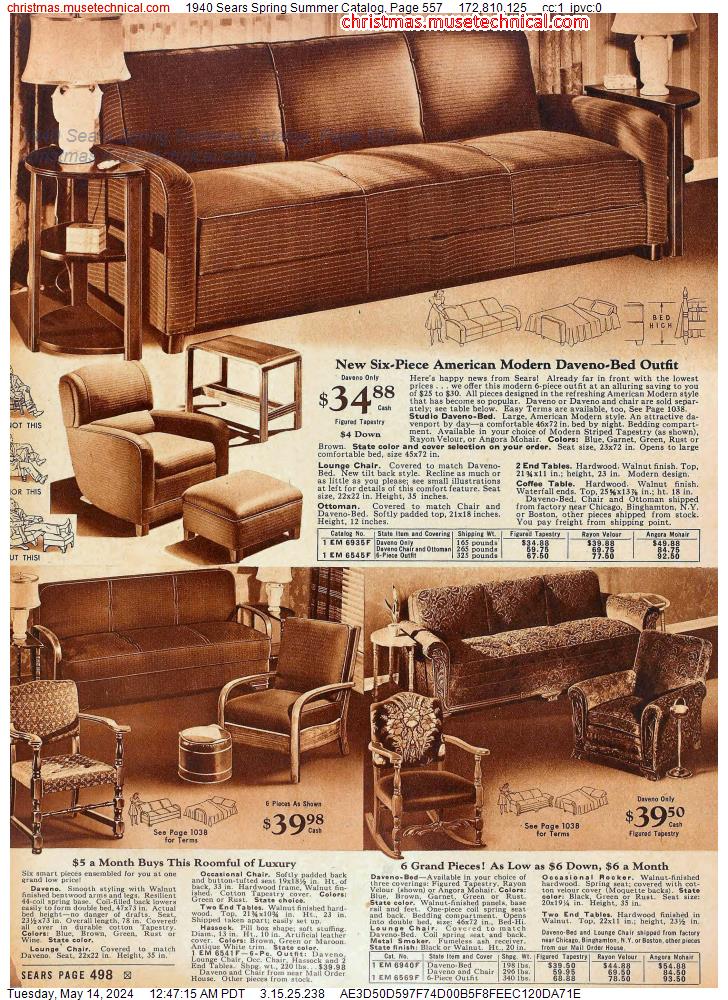 1940 Sears Spring Summer Catalog, Page 557