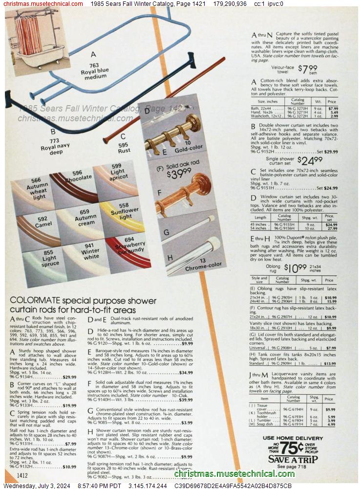 1985 Sears Fall Winter Catalog, Page 1421
