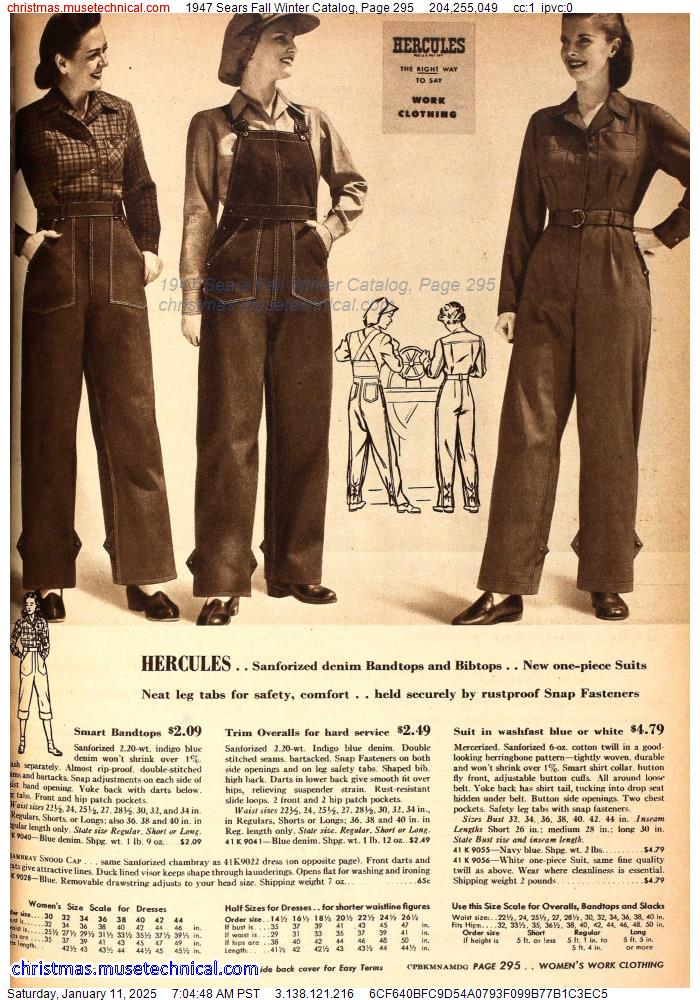 1947 Sears Fall Winter Catalog, Page 295