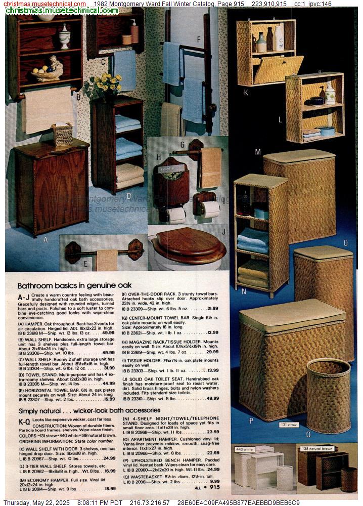 1982 Montgomery Ward Fall Winter Catalog, Page 915