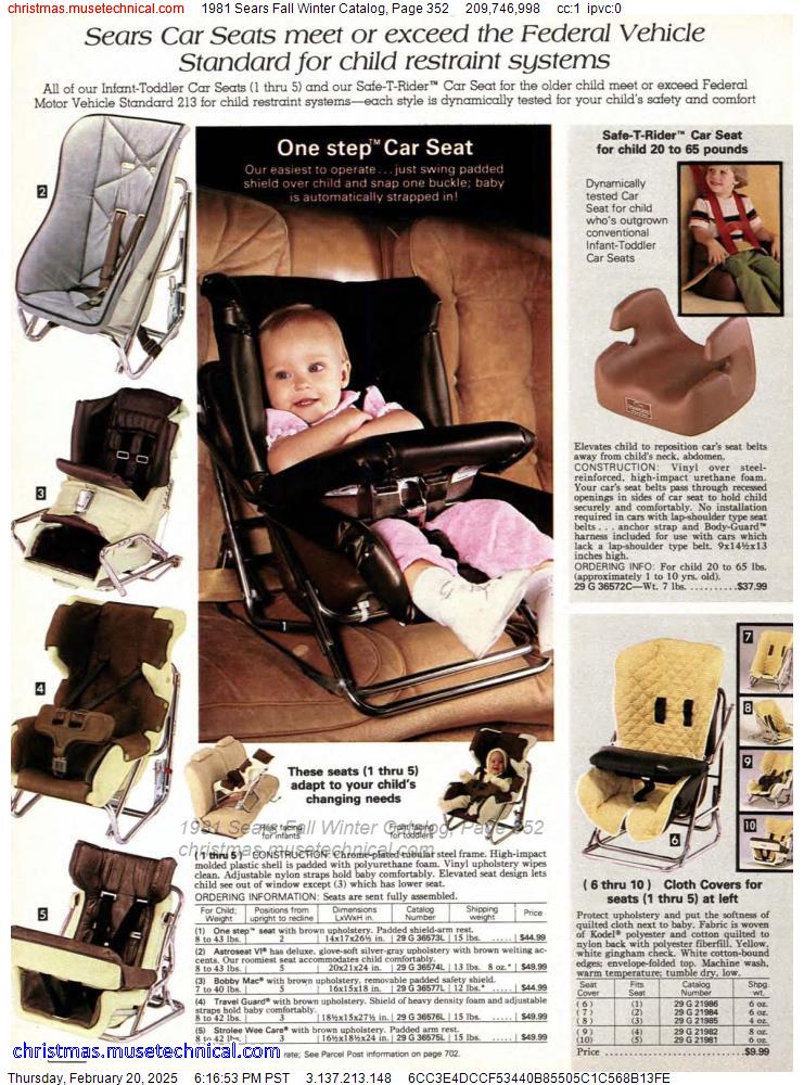 1981 Sears Fall Winter Catalog, Page 352