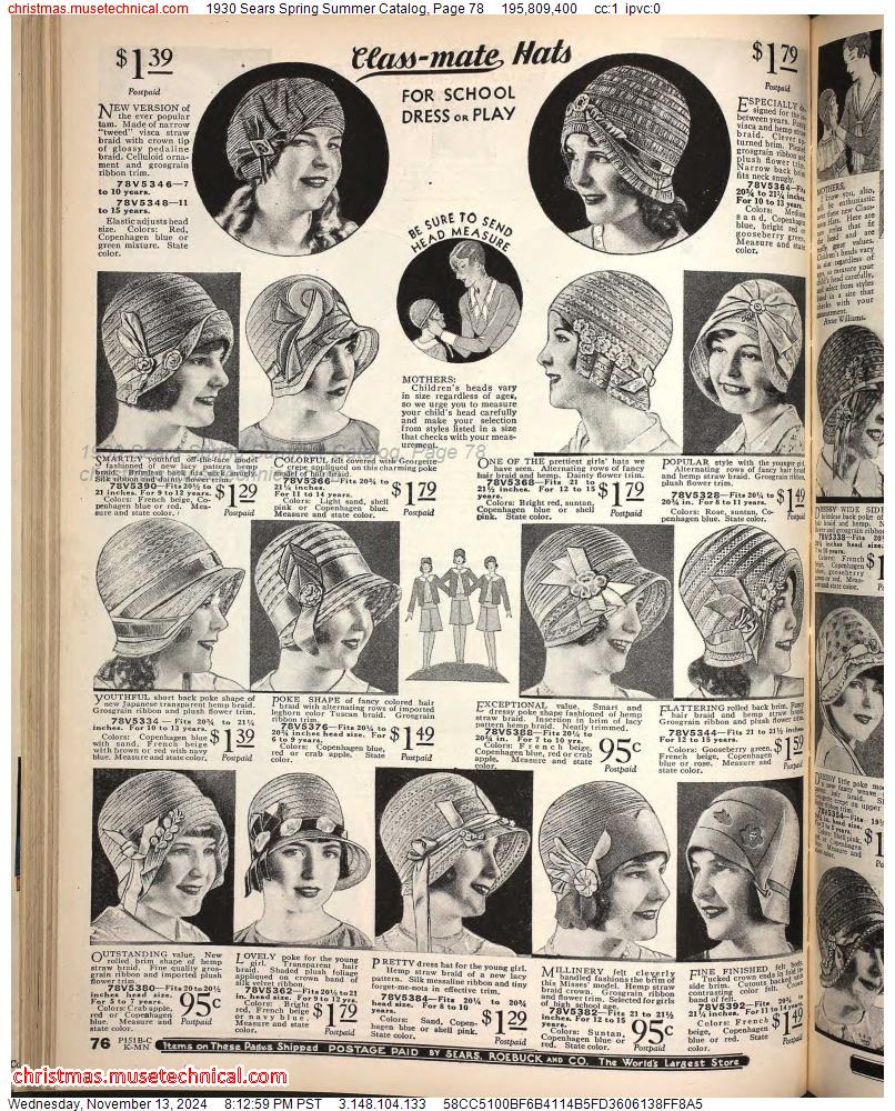 1930 Sears Spring Summer Catalog, Page 78