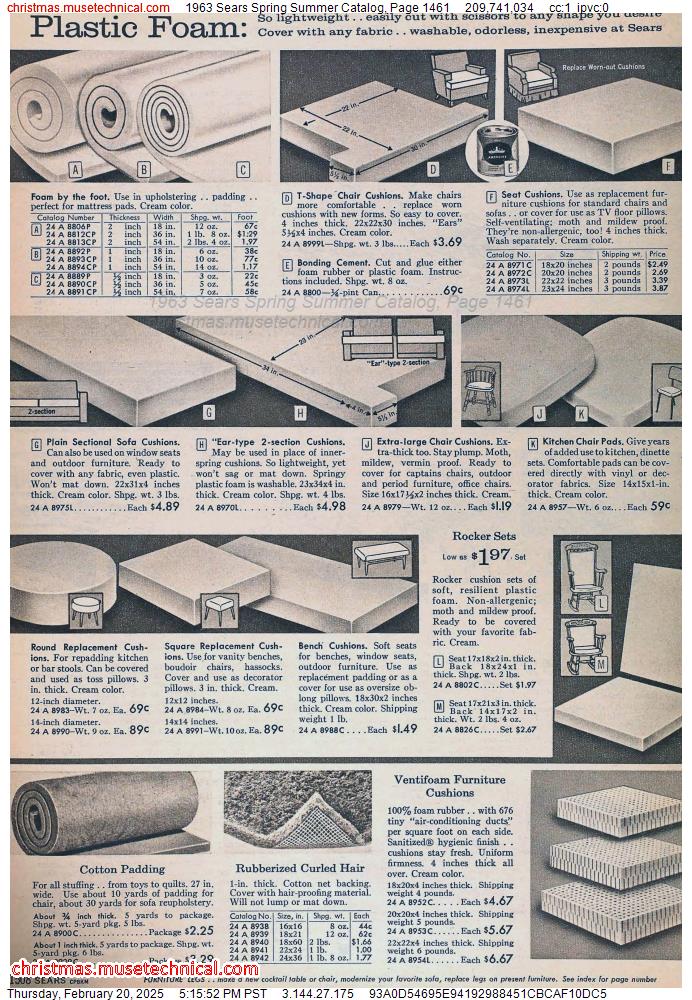 1963 Sears Spring Summer Catalog, Page 1461