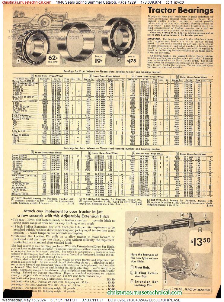 1946 Sears Spring Summer Catalog, Page 1229
