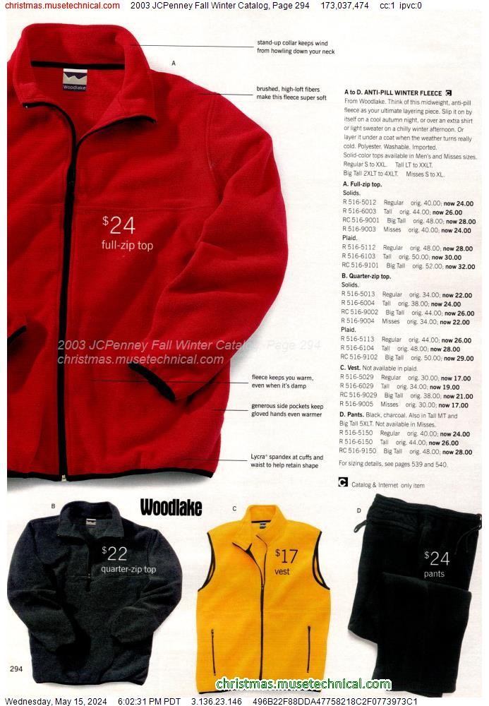 2003 JCPenney Fall Winter Catalog, Page 294