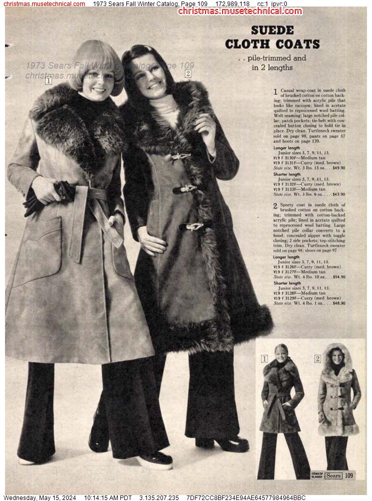 1973 Sears Fall Winter Catalog, Page 109