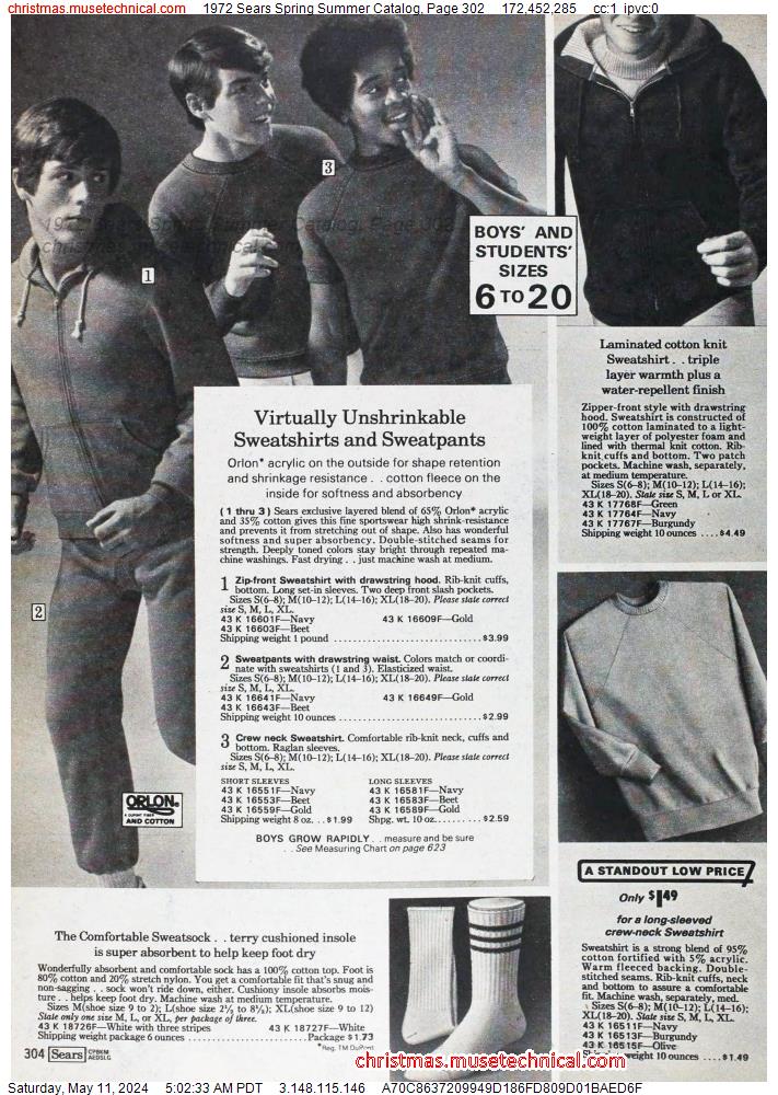 1972 Sears Spring Summer Catalog, Page 302