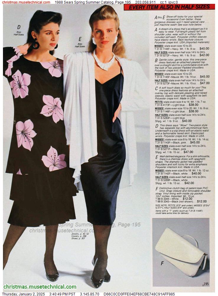 1988 Sears Spring Summer Catalog, Page 195