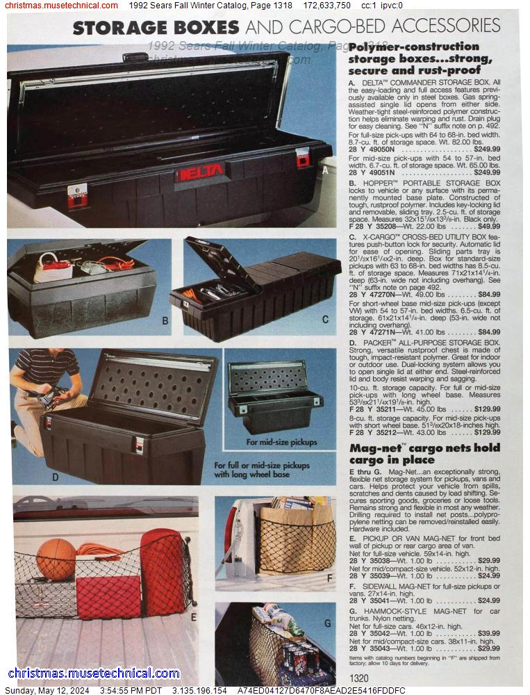 1992 Sears Fall Winter Catalog, Page 1318