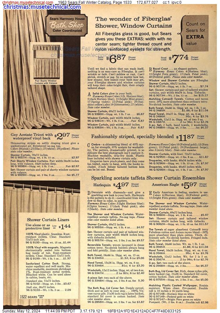 1963 Sears Fall Winter Catalog, Page 1533