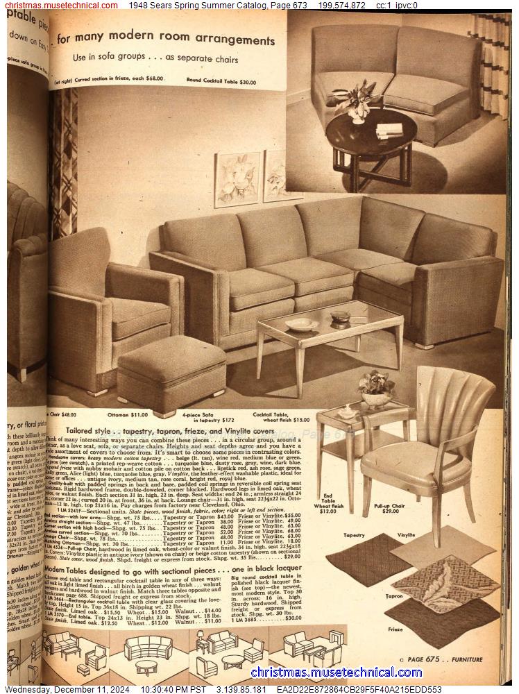 1948 Sears Spring Summer Catalog, Page 673