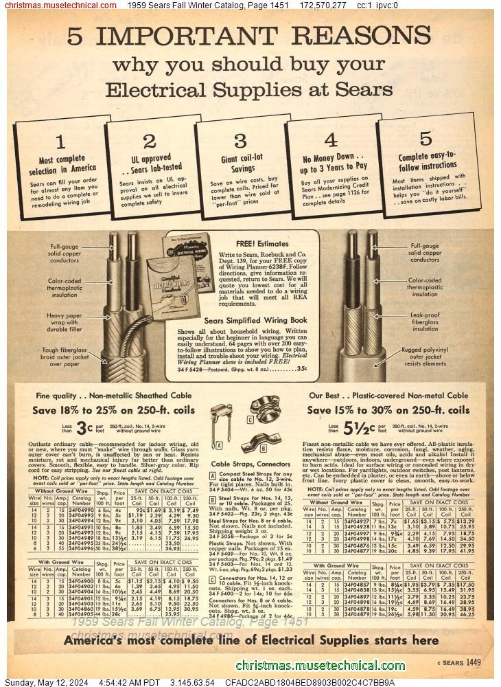 1959 Sears Fall Winter Catalog, Page 1451