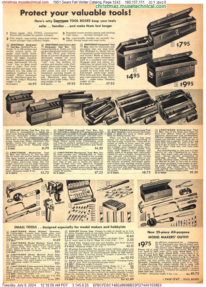 1951 Sears Fall Winter Catalog, Page 1243