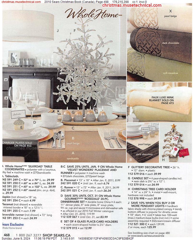 2010 Sears Christmas Book (Canada), Page 498