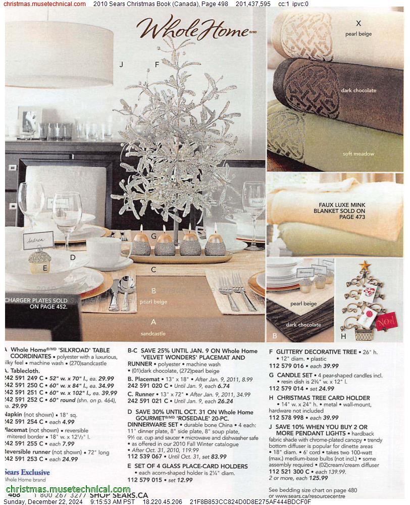 2010 Sears Christmas Book (Canada), Page 498